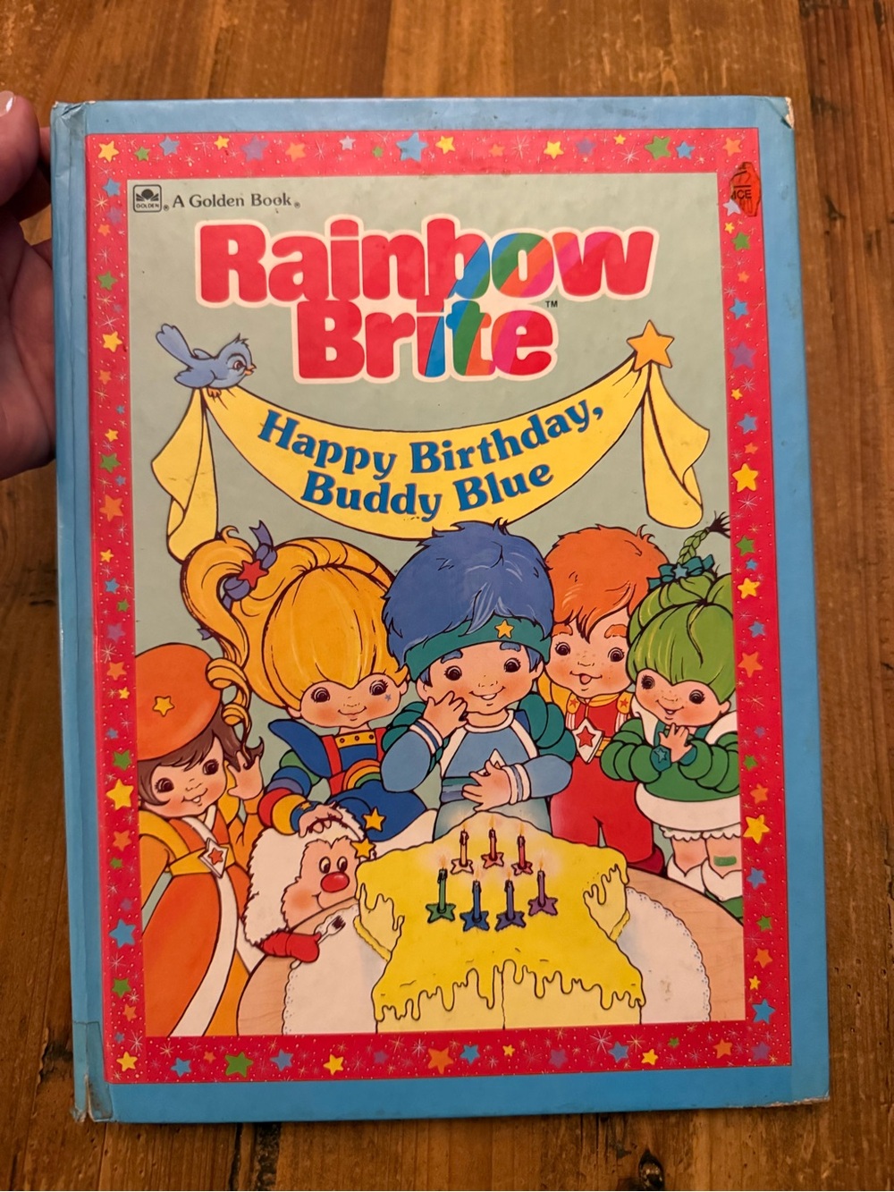 VTG Rainbow Brite Happy Birthday Buddy Blue Hardcover Book - Rainbow Brite